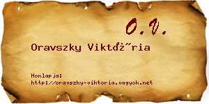 Oravszky Viktória névjegykártya